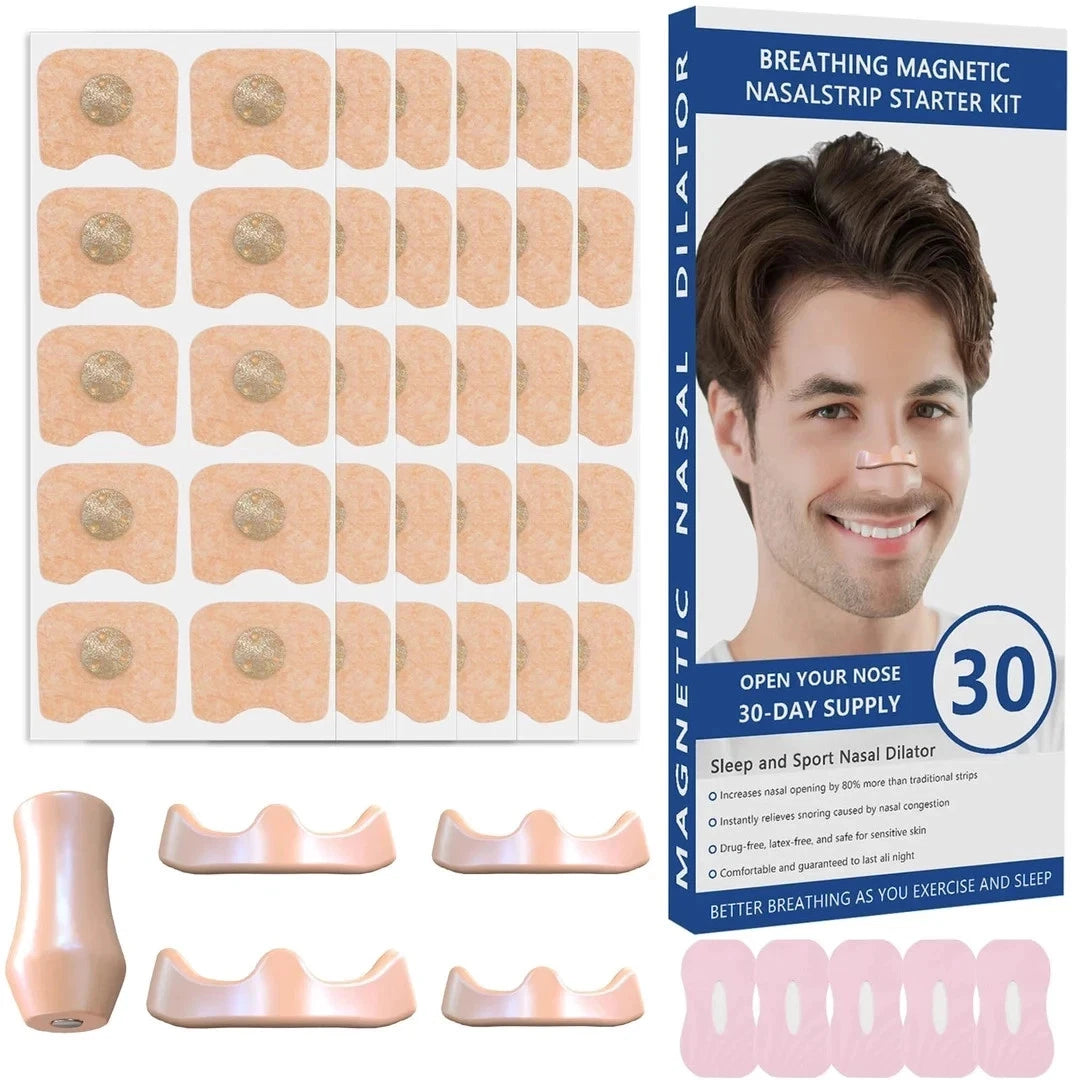 60 Count Magnetic Breathing Nasal Strip, Nose Magnets, Anti-Snoring.