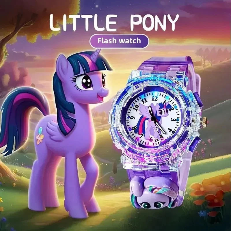 New Luminous Children's Watch Cartoon Pony Paoli Pointer Quartz Cute Watch.
