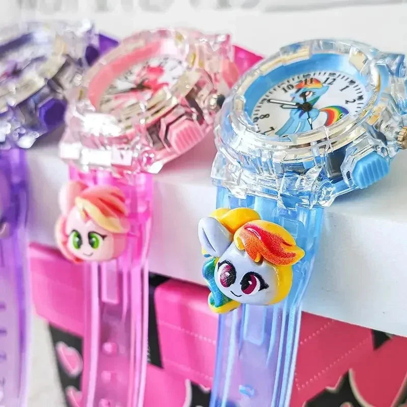 New Luminous Children's Watch Cartoon Pony Paoli Pointer Quartz Cute Watch.