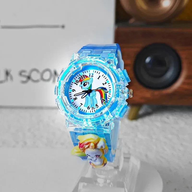 New Luminous Children's Watch Cartoon Pony Paoli Pointer Quartz Cute Watch.