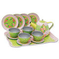 Childrens 15 Piece Play Tea Set, Green. By Schylling
